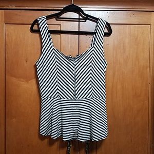 😍 LIBIAN Striped Peplum Top NWT